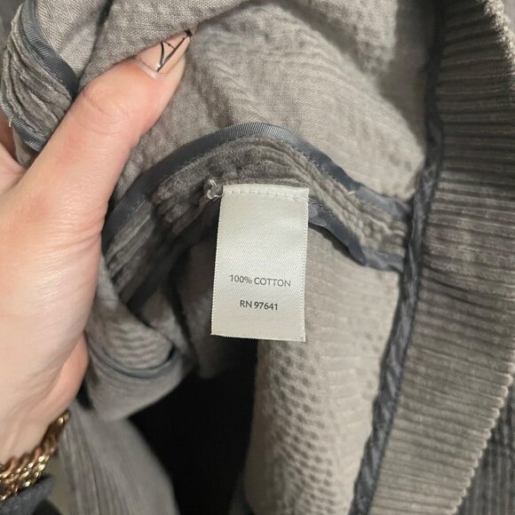 J. Jill Womens Gray Corduroy Button Up Pockets Mature Blazer Jacket Size Medium - Picture 4 of 6